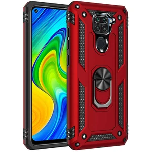Xiaomi Redmi Note 9 Kılıf Vega Yüzüklü Standlı Darbe Korumalı
