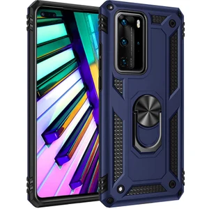 Huawei P40 Pro Kılıf Vega Yüzüklü Standlı Darbe Korumalı
