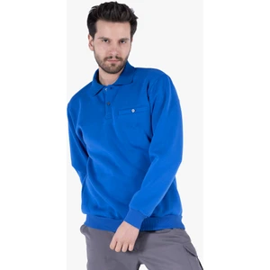 Yıldırımlar 3 İplik Polo Yaka Fleto Cepli Sweatshirt