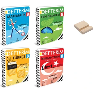 Arı Yayıncılık LGS 8. Sınıf Matematik Fen Türkçe ve İnkılap Defterim 4'lü Set