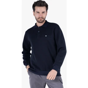 Yıldırımlar 3 İplik Polo Yaka Fleto Cepli Sweatshirt