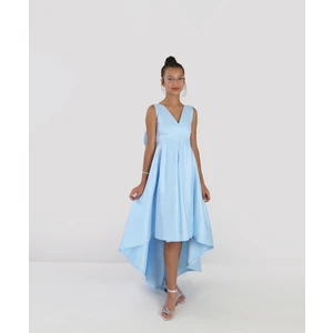 NSM Life Kız Çocuk Asimetrik Bebe Mavi Anvelop Elbise Doğum Günü Parti Mezuniyet Elbise