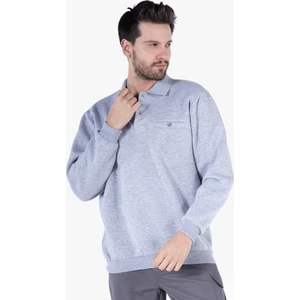 Yıldırımlar 3 İplik Polo Yaka Fleto Cepli Sweatshirt