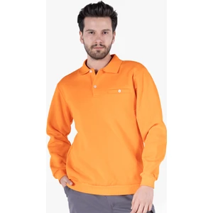 Yıldırımlar 3 İplik Polo Yaka Fleto Cepli Sweatshirt
