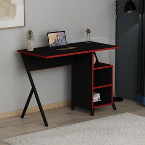 Rio Metal Ayaklı Oyuncu Masası Siyah - Kırmızı
