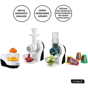 RD30 7 Si 1 Arada Meyve Sıkacağı, Rende, Dondurma Makinesi