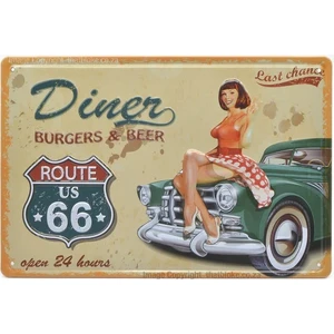 Koleksiyon R66 Diner Meat Metal Plaka Levha 20X30CM