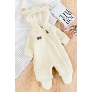 Kapüşonlu Welsoft Peluş Kışlık Kız/erkek Bebek Tulum
