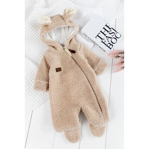 Kapüşonlu Welsoft Peluş Kışlık Kız/erkek Bebek Tulum