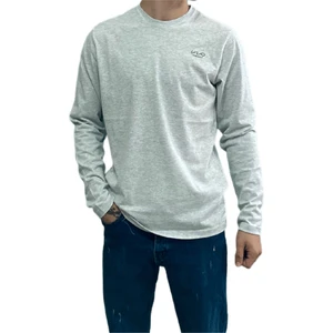 The Catu Gri Unisex No Standart Uzun Kollu Polyester Karışımlı T-Shirt