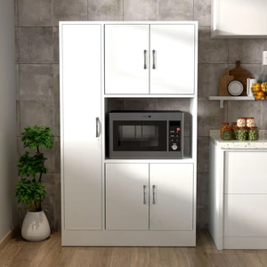 Riva 5 Kapaklı Çok Amaçlı Dolap Mutfak&banyo Dolabı,kiler Beyaz