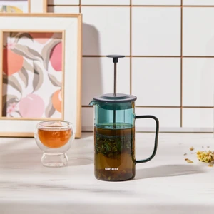 Valentina French Press 350 ml Green Su Yeşili