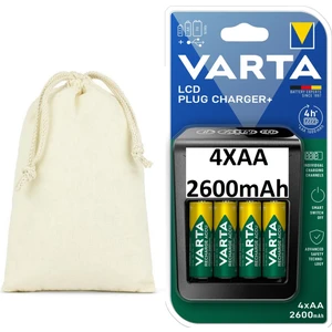 Yeni LCD Plug Plus + 2600 mah Aa Ni Mh Pil Pil Şarj Cihazı + Taşıma saklama Kesesi