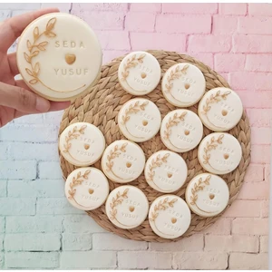 Tatlı Armağanlar Isimli Gold Söz, Nişan, Düğün ve Nikah Için Özel Butik Kurabiye 20 Adet