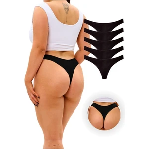 ALYA UNDERWEAR Kadın Tanga Külot ( 5 Adet Siyah )