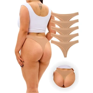 ALYA UNDERWEAR Kadın Tanga Külot ( 5 Adet Ten )