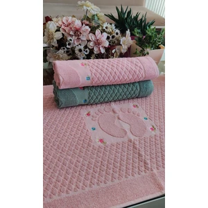 (3 Lü Set ) 50X70 cm. Çeyizlik Lüks Nakışlı Jakarlı Ayak Havlusu