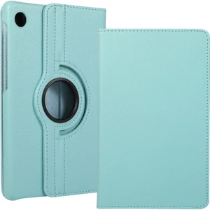 Lenovo Tab M10 Plus TB125FU 360 Derece Dönebilen Yatay ve Dikey Standlı Deri Kılıf + 9h Tam Kaplayan Nano Ekran Koruyucu