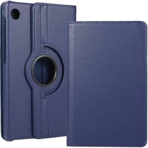 Lenovo Tab M10 Plus TB125FU 360 Derece Dönebilen Yatay ve Dikey Standlı Deri Kılıf + 9h Tam Kaplayan Nano Ekran Koruyucu