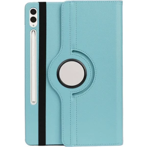 Samsung Galaxy Tab S9 Plus 12.4 Kılıf 360 Derece Dönebilen Yatay ve Dikey Standlı Deri Kılıf + 9h Tam Kaplayan Nano Ekran Koruyucu
