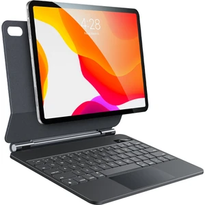 Apple iPad 10. Nesil 10.9 Inç (2022) LED Aydınlatmalı Touchpadli Manyetik Kapaklı Bluetoothlu Magic Türkçe Q Klavyeli Kılıf A2696 A2757