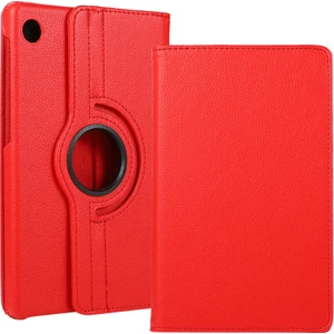 Lenovo Tab M10 Plus TB125FU 360 Derece Dönebilen Yatay ve Dikey Standlı Deri Kılıf + 9h Tam Kaplayan Nano Ekran Koruyucu
