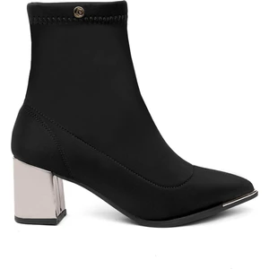 Pierre Cardin PC-54003 Kadın Streç Topuklu Bot Siyah