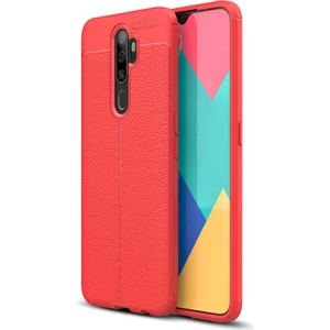 Oppo A5 2020 Uyumlu Kılıf Deri Silikon Yüzey Darbe Korumalı Soft Yapı Case Cover Çiziklerden Kirden ve Darbeden Korumalı Kılıf
