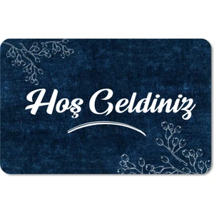M&H Quality Dijital Baskılı  Kapı Önü Paspas Çiçek Desenli Hoş Geldiniz Yazılır Ev Içi ve Dışı Banyo Mutfak Çocuk Odası Için kullanılabilir