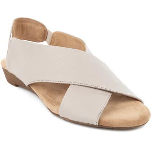 Hush Puppies Dezi Anatomik Taban  Deri Yazlık Kısa Topuk Kadın Sandalet Bej