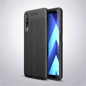 Samsung Galaxy A7 2018 Uyumlu Kılıf Deri Silikon Yüzey Darbe Korumalı Soft Yapı Case Cover Çiziklerden Kirden ve Darbeden Korumalı Kılıf