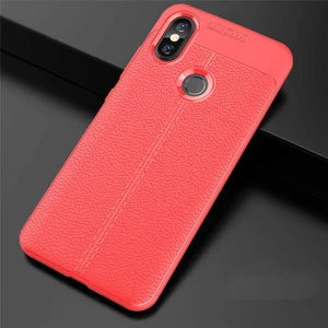 Xiaomi Mi A2 Lite Uyumlu Kılıf Deri Silikon Yüzey Darbe Korumalı Soft Yapı Case Cover Çiziklerden Kirden ve Darbeden Korumalı Kılıf