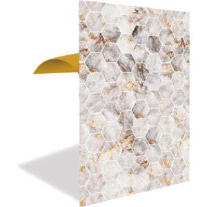 Kendinden Yapışkanlı Gold Petek Mermer Desenli Pvc Panel 41 x 62 cm (4 Adet) 1 M²