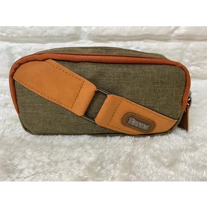Tokalı Kot Kumaş Çift Gözlü Kalem Çantası Kalemlik