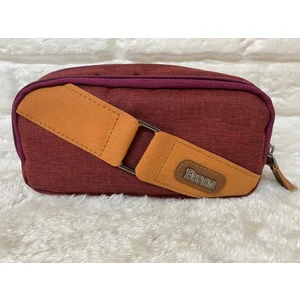 Tokalı Kot Kumaş Çift Gözlü Kalem Çantası Kalemlik