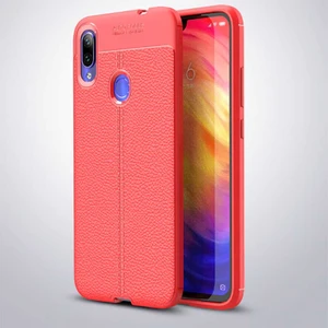 Xiaomi Redmi Note 7 Uyumlu Kılıf Deri Silikon Yüzey Darbe Korumalı Soft Yapı Case Cover Çiziklerden Kirden ve Darbeden Korumalı Kılıf