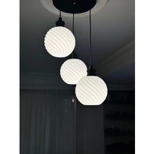 Limon 3Design Viola 3'lü Siyah Sarkıt Avize - 3 Başlıklı Avize Modern Tasarım Yatak Odası Salon Yemek Odası