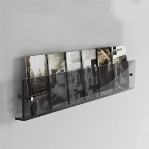 Trend Pleksi Dekoratif Kitap Rafı (Transparan Füme 70CM)