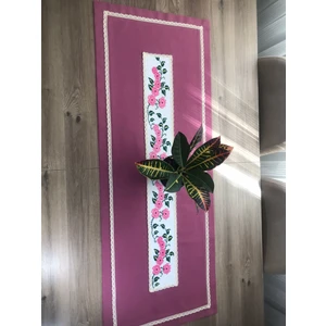 Analı Kızlı Çeyiz Kanaviçe Işli Runner