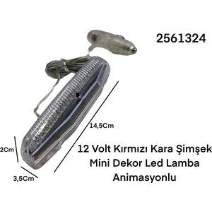 12 Volt Kara Şimşek Mini LED Dekor Lamba Animasyon Özellikli