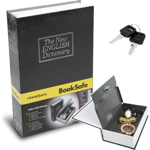 Mj Toys Kitap Şeklinde Siyah Büyük Boy Gizli Güvenlik Kitap Görünümlü Hazine Güvenlik Para Kasası
