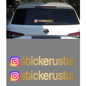 Sticker Usta Instagram Kişiye Özel Sosyal Medya Instagram Araba Oto Motosiklet Sticker 00926
