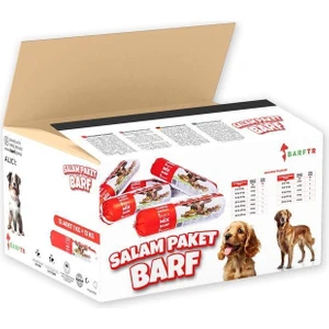 Mix Barf 10 kg 250 gr Salam Paket Tekli Ambalajlarda Köpek Maması