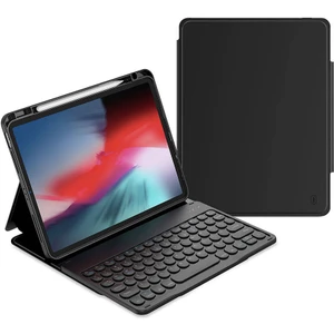 iPad Air 10.9 2020 4.nesil Uyumlu Klavyeli Kılıf Wiwu Protective Gizli Kalem Bölmeli Siyah