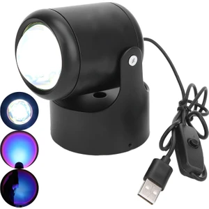 Projeksiyon LED Işık, Sunset Lamba 180 Derece Rotasyon Gece Lambası Romantik Projektör Lambası Ev Partisi Yaşam Için Yatak Odası Dekoru