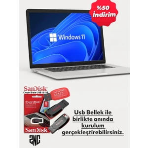 Windows 11 Pro Freedos Cihazlar İçin Ön Yükleme USB Flash Bellek Format USB 2025