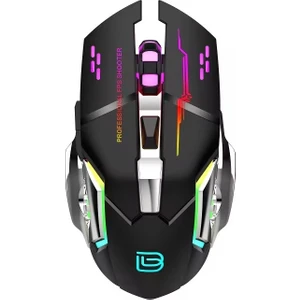 Inters Tech 2.4ghz Bluetooth Kablosuz Ofis ve Gaming Oyun Faresi Mouse LED 7 Renk Rgb Pc Dizüstü USB Mouse