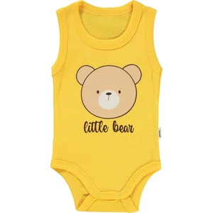 Civil Baby Erkek Bebek Çıtçıtlı Badi 1-36 Ay  Hardal