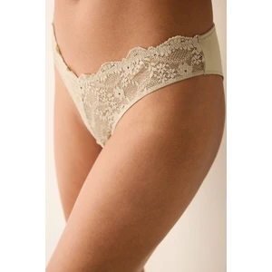 Cosy Lace Dantel V Kesim Açık Yeşil Brazilian Külot