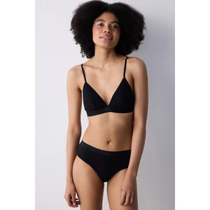 Removable Padded Soft Üçgen Siyah Sütyen